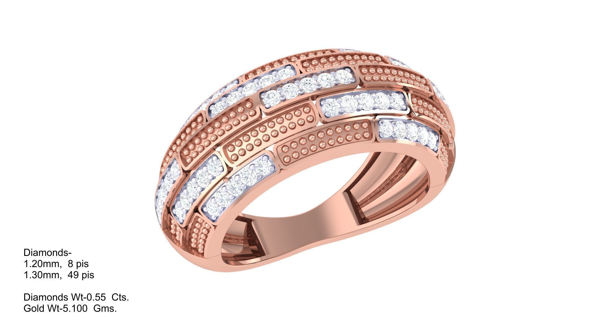 Band Ring - 42 3D print model_1