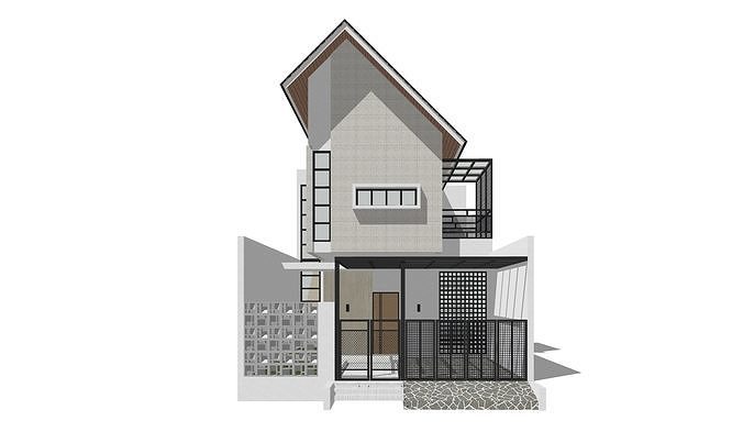 Industrial Residential House 7m x 16m 3D model