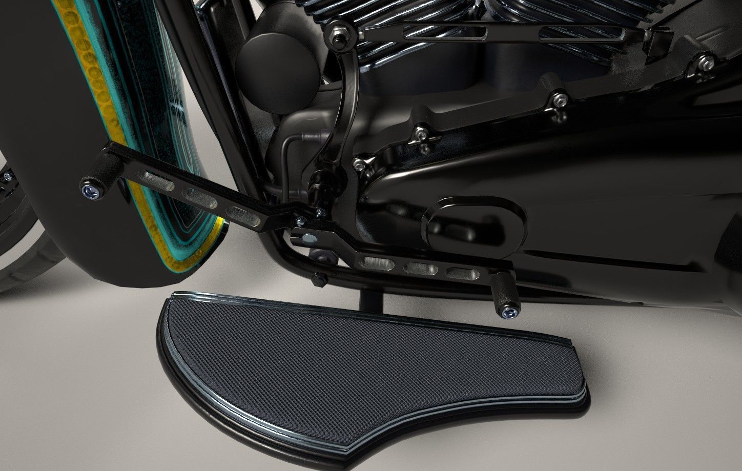 Motorcycle Custom Stylized Painting 3D model_8