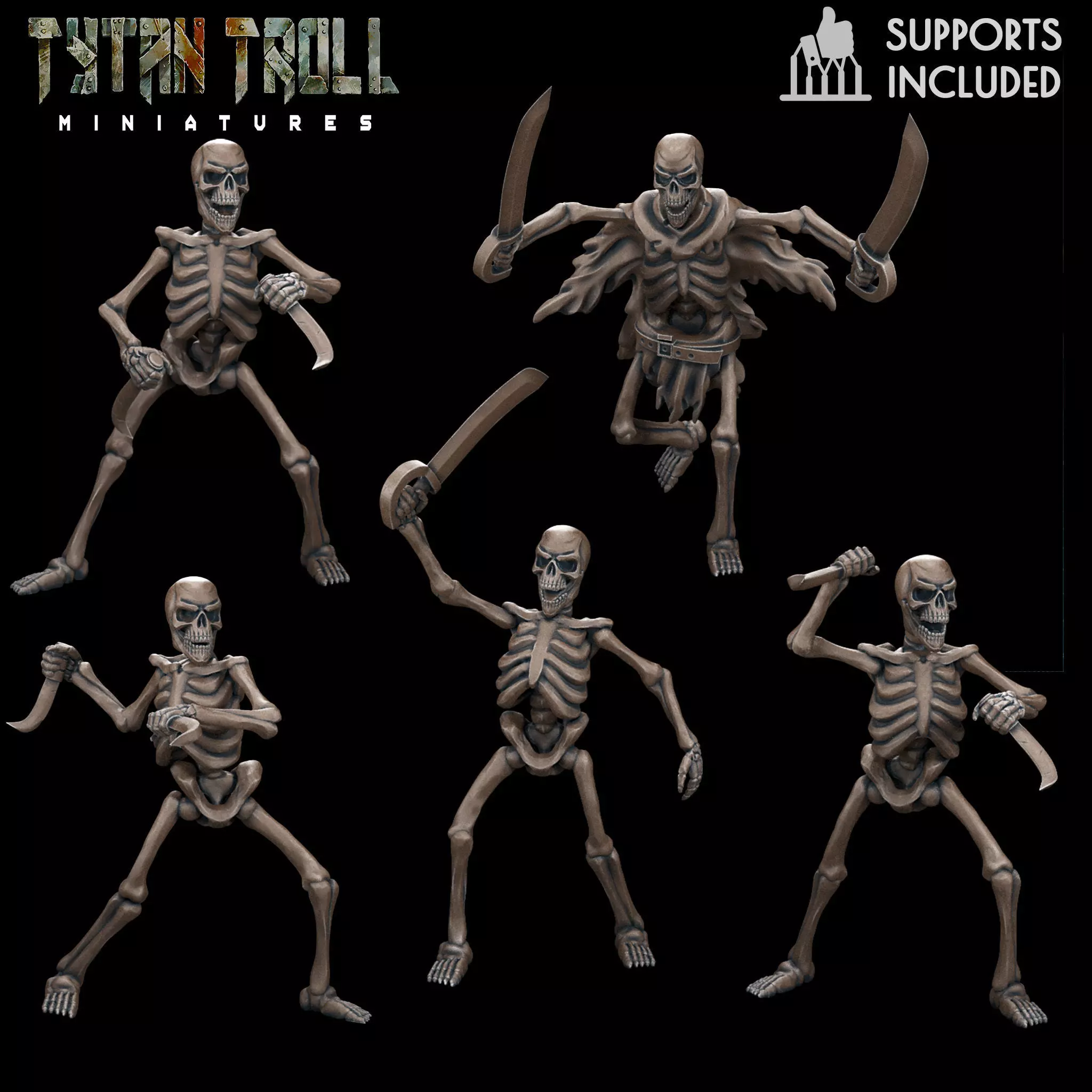 Skeleton Bundle - Pre-Supported 3D print model_0