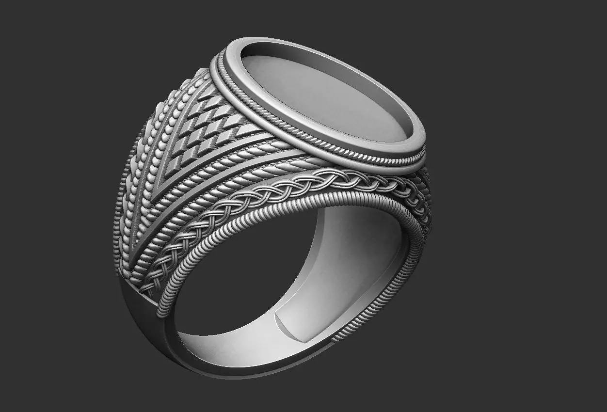 Nordic Braided Ring 3D print model