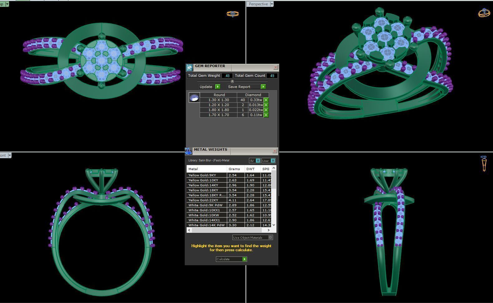 Diamond Ring - 9 3D print model_1