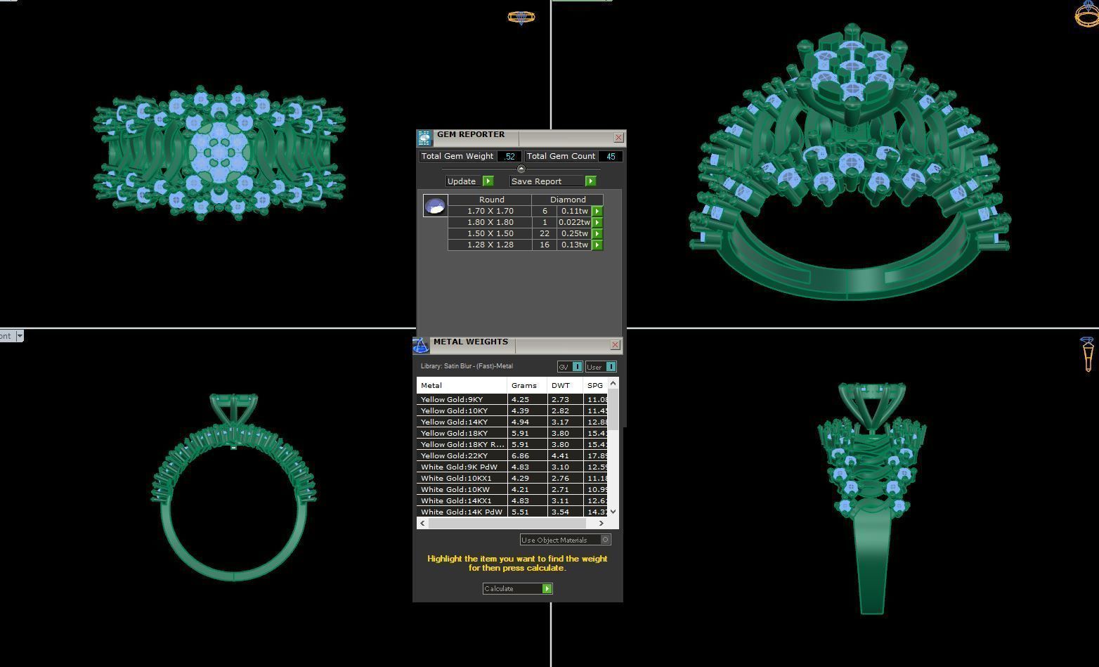 Diamond Ring - 5 3D print model_1