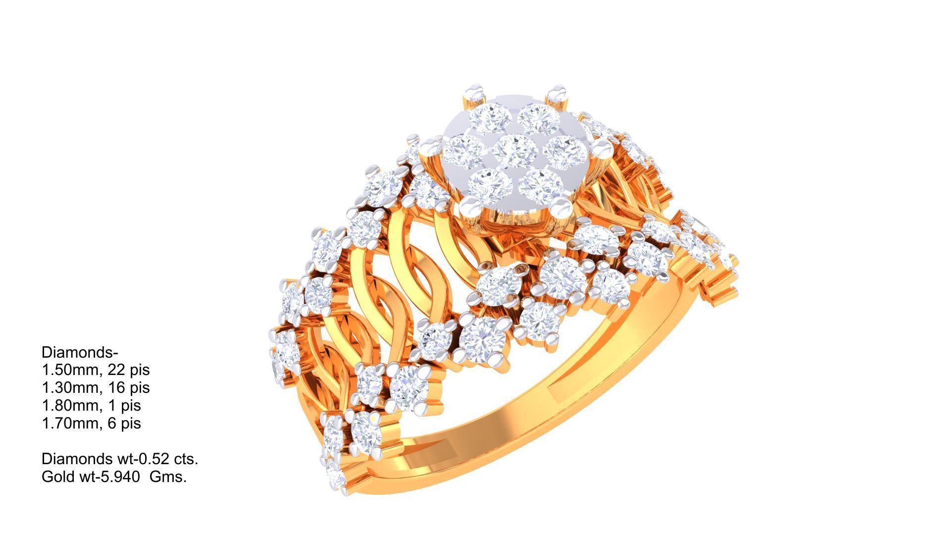 Diamond Ring - 5 3D print model_2