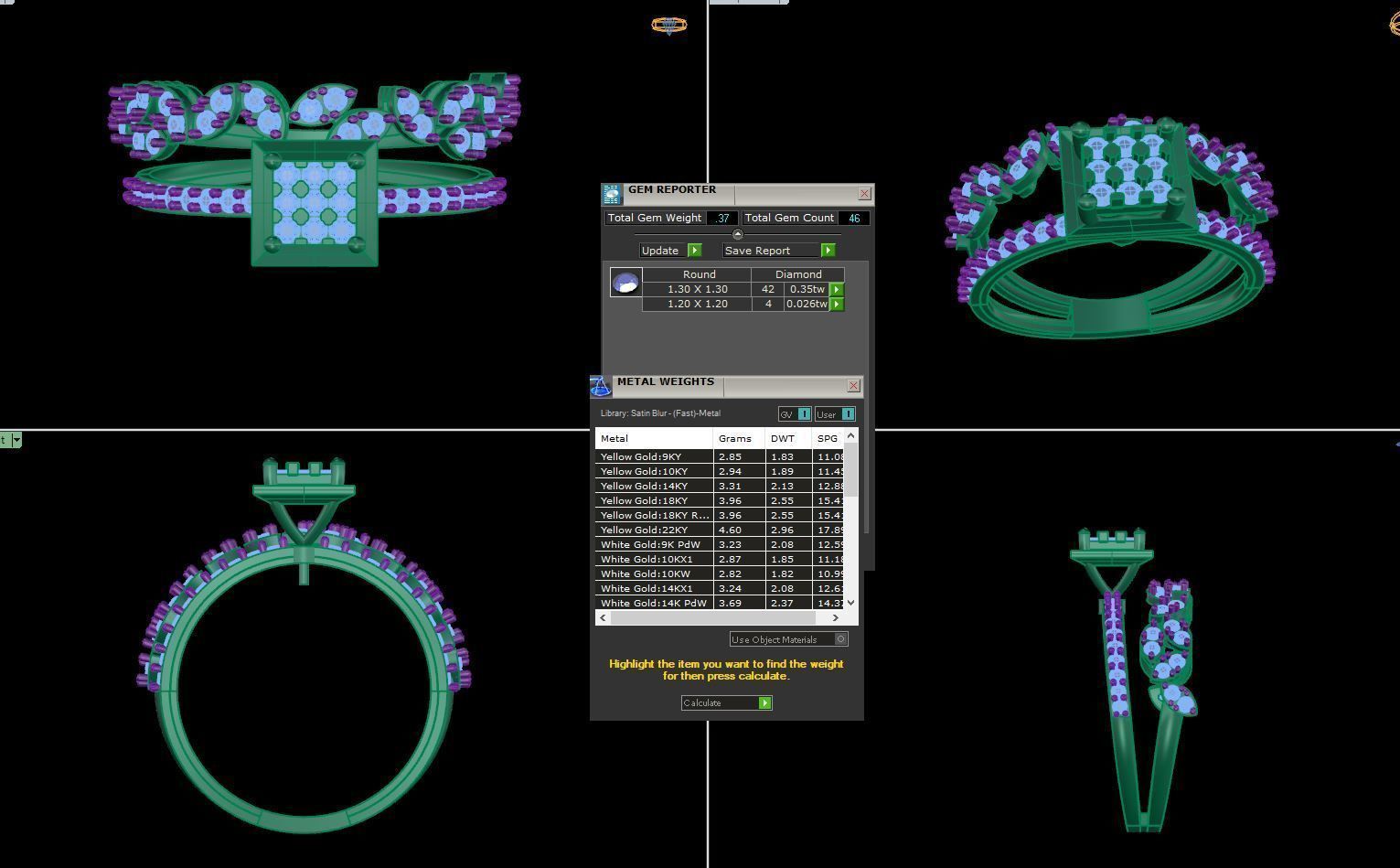 Diamond Ring - 34 3D print model_1