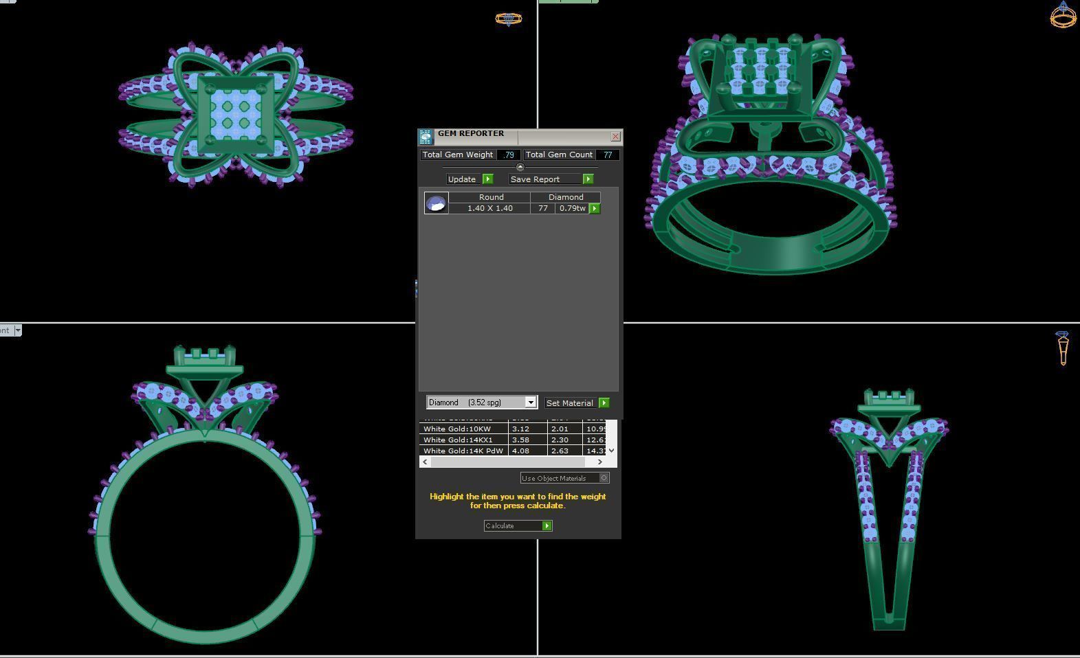 Diamond Ring - 14 3D print model_1