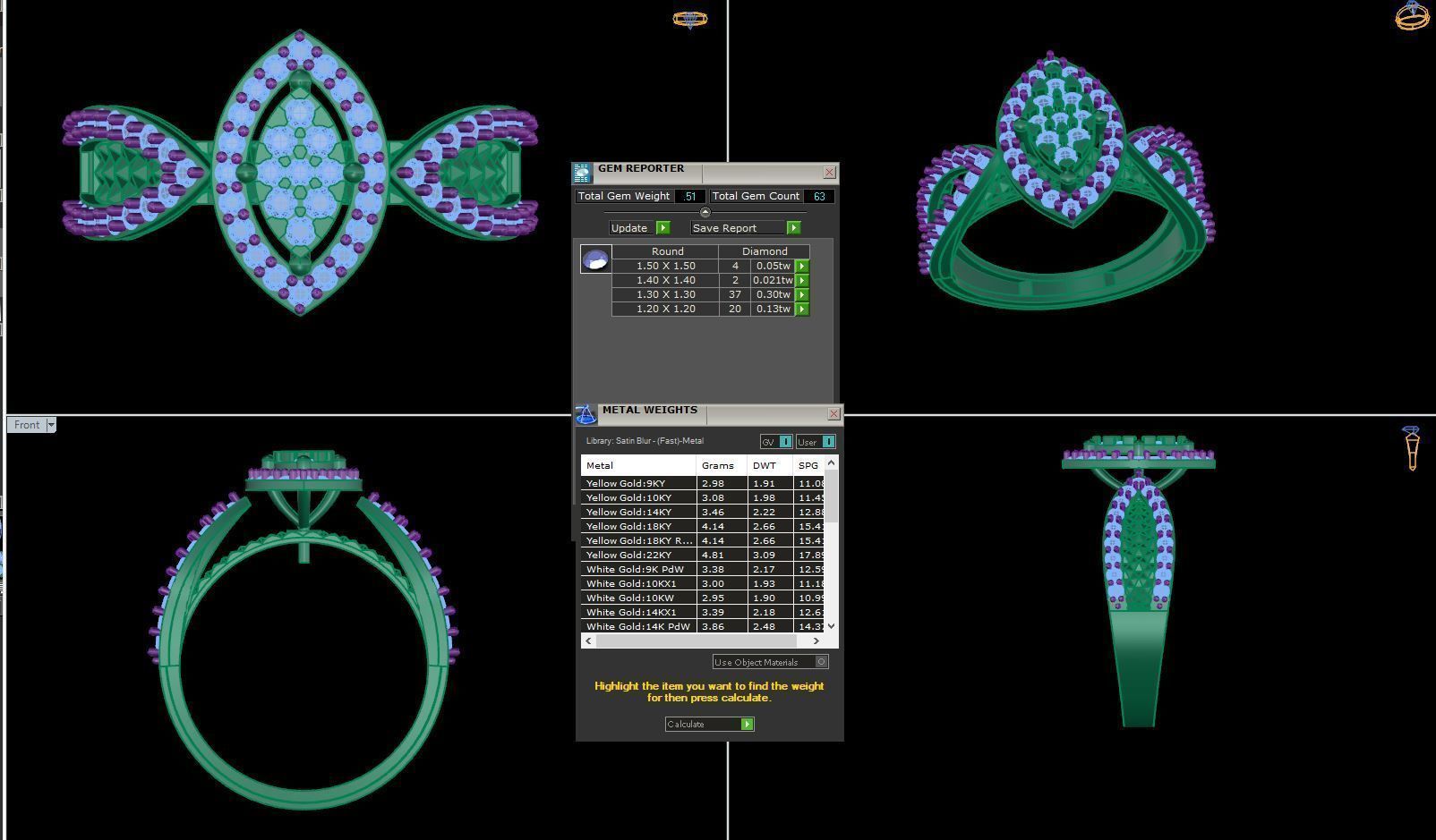 Diamond Ring - 11 3D print model_1