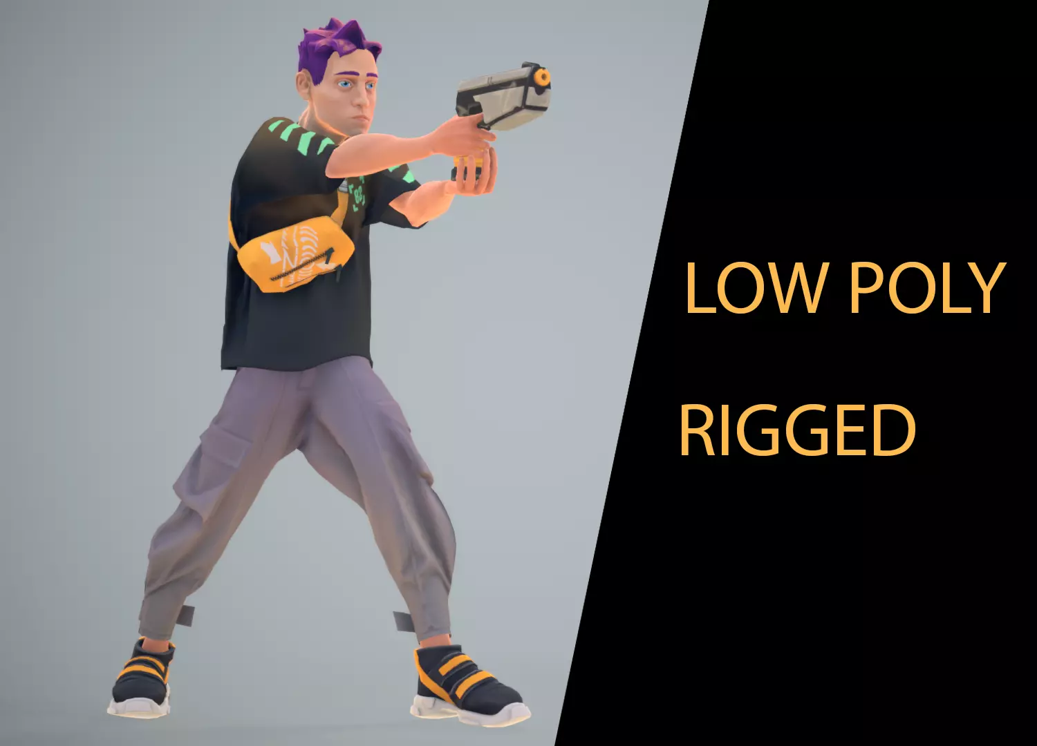 Mike game character Low-poly 3D model_0