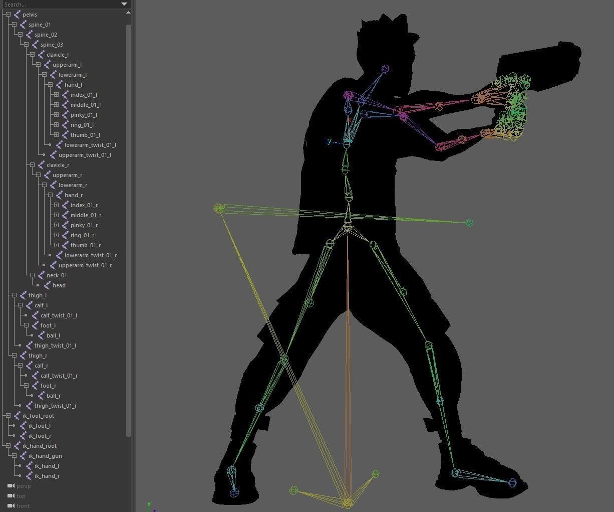 Mike game character Low-poly 3D model_7
