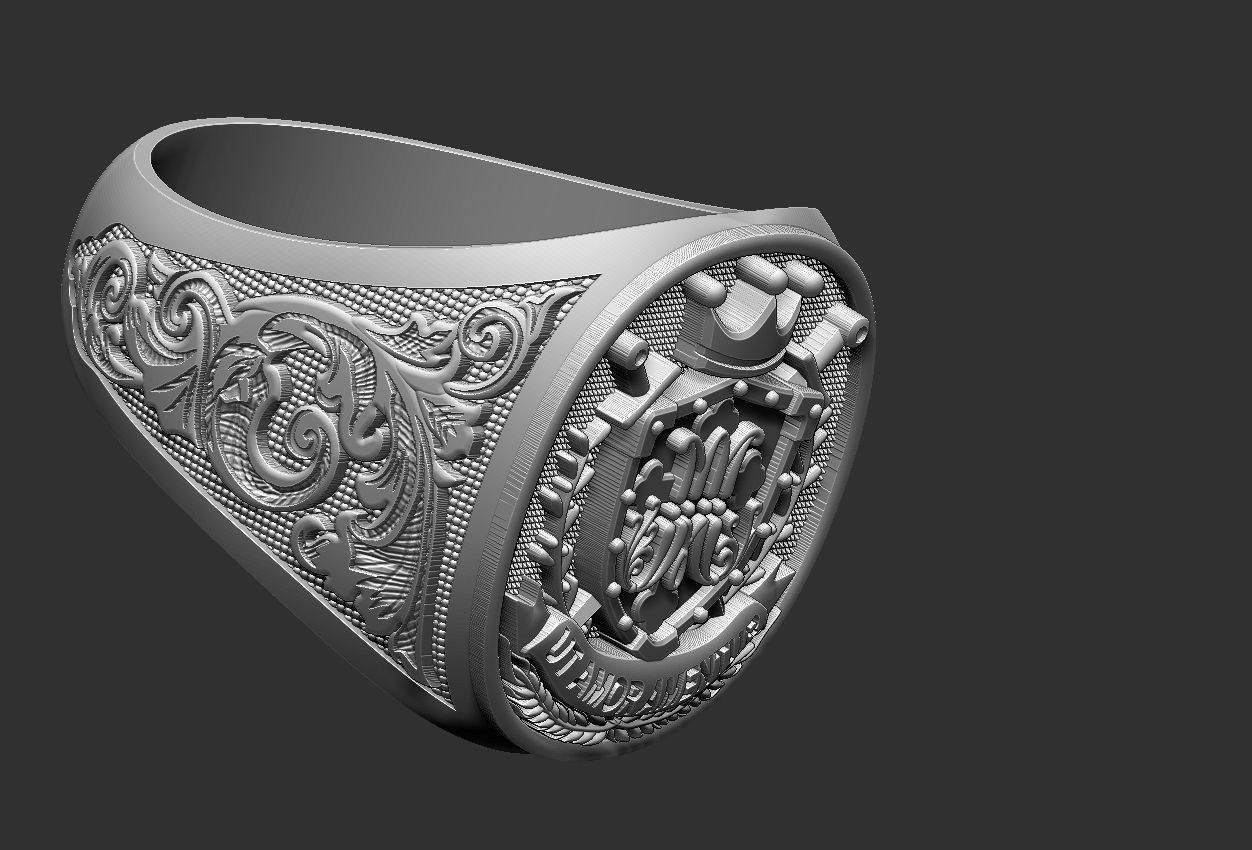 Coat of Arms Marianos Ring 3D print model_14