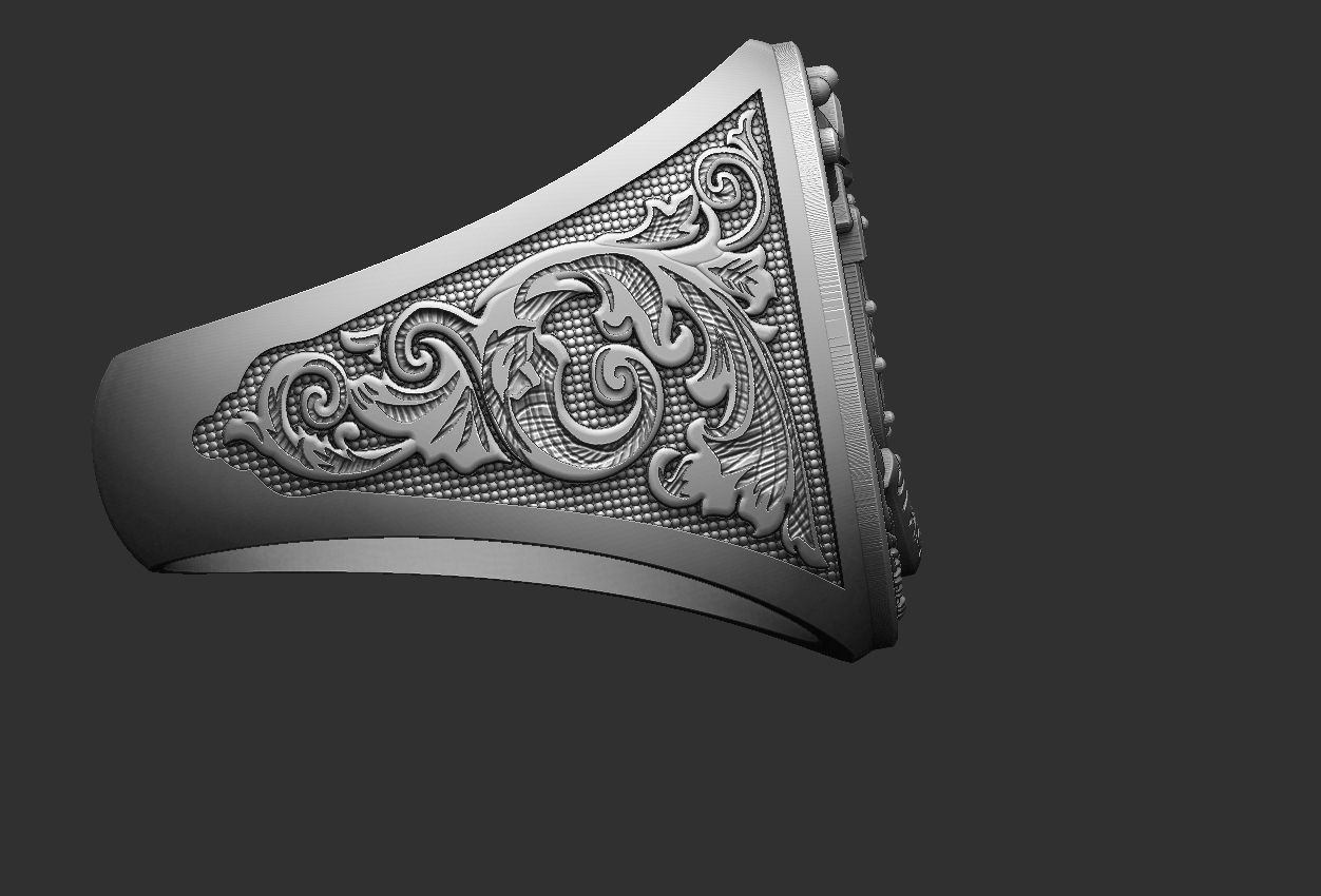 Coat of Arms Marianos Ring 3D print model_9