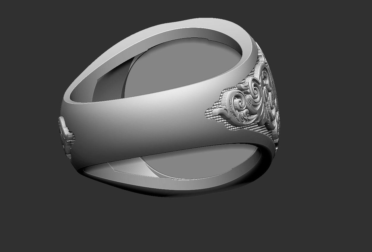 Coat of Arms Marianos Ring 3D print model_8