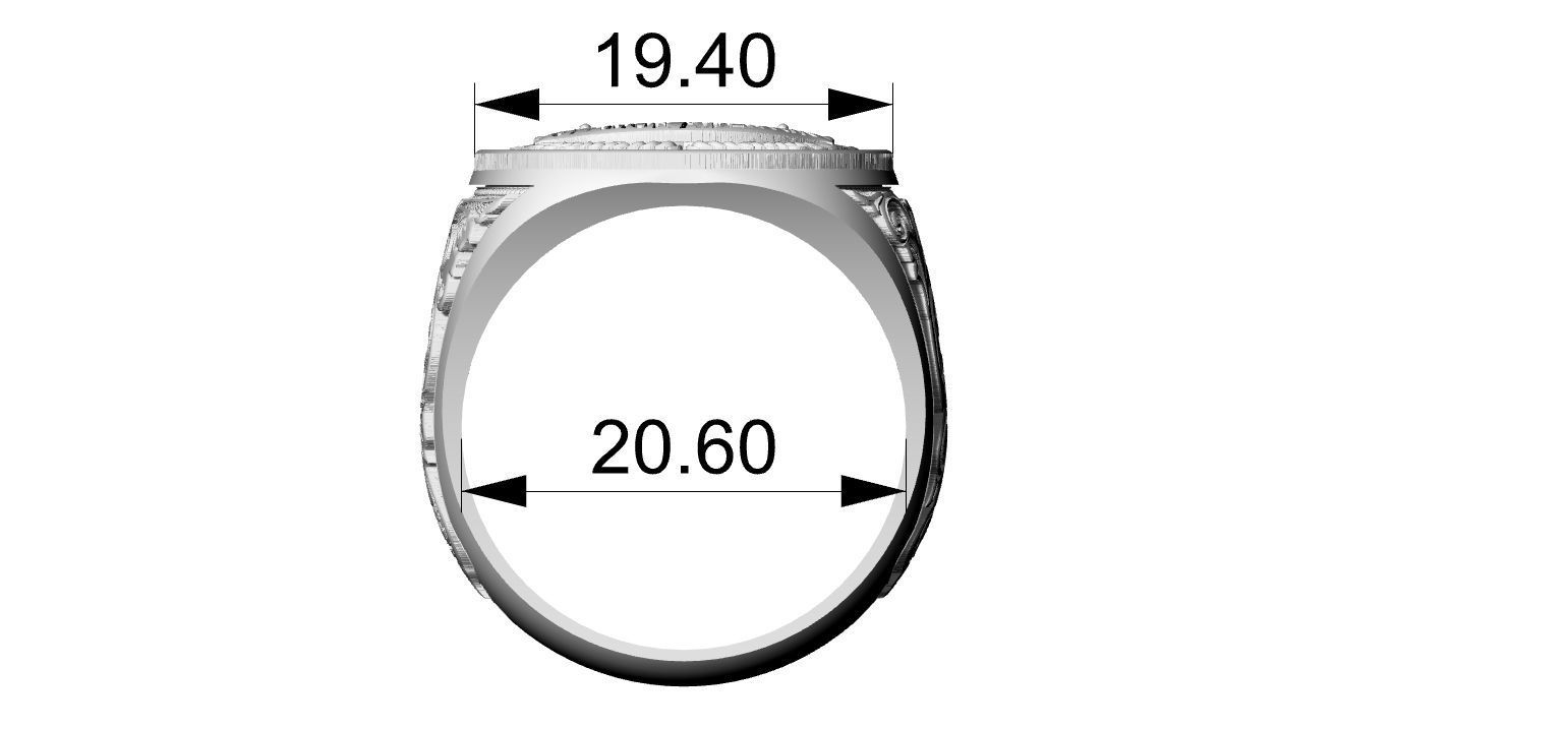 Coat of Arms Marianos Ring 3D print model_7