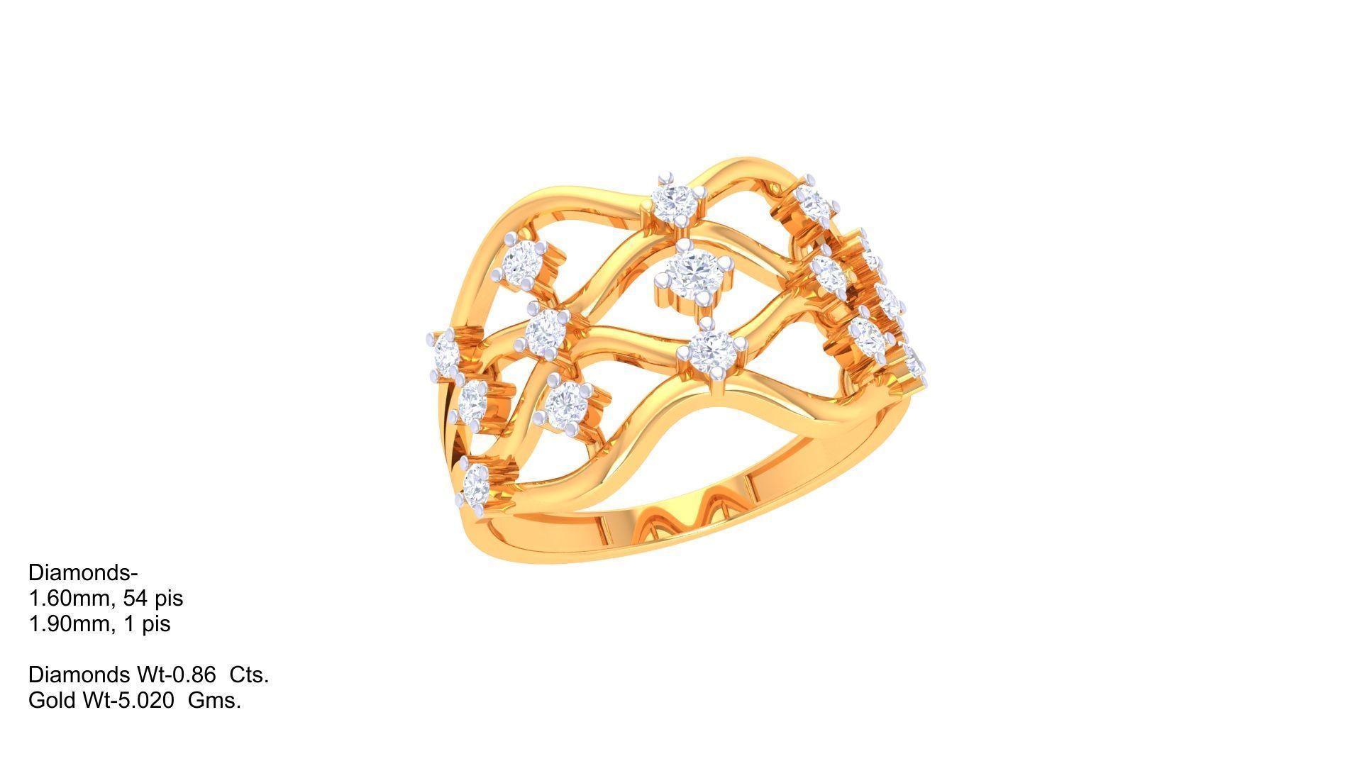 Diamond Ring - 69 3D print model_1