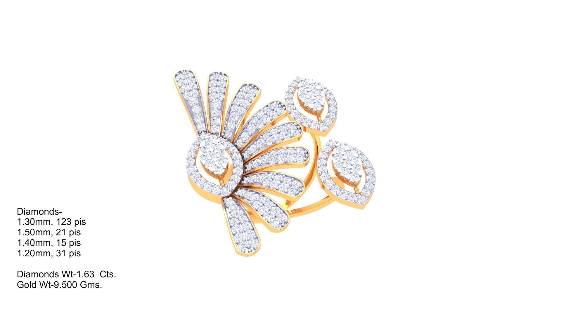 Cocktail Ring - 53 3D print model_1