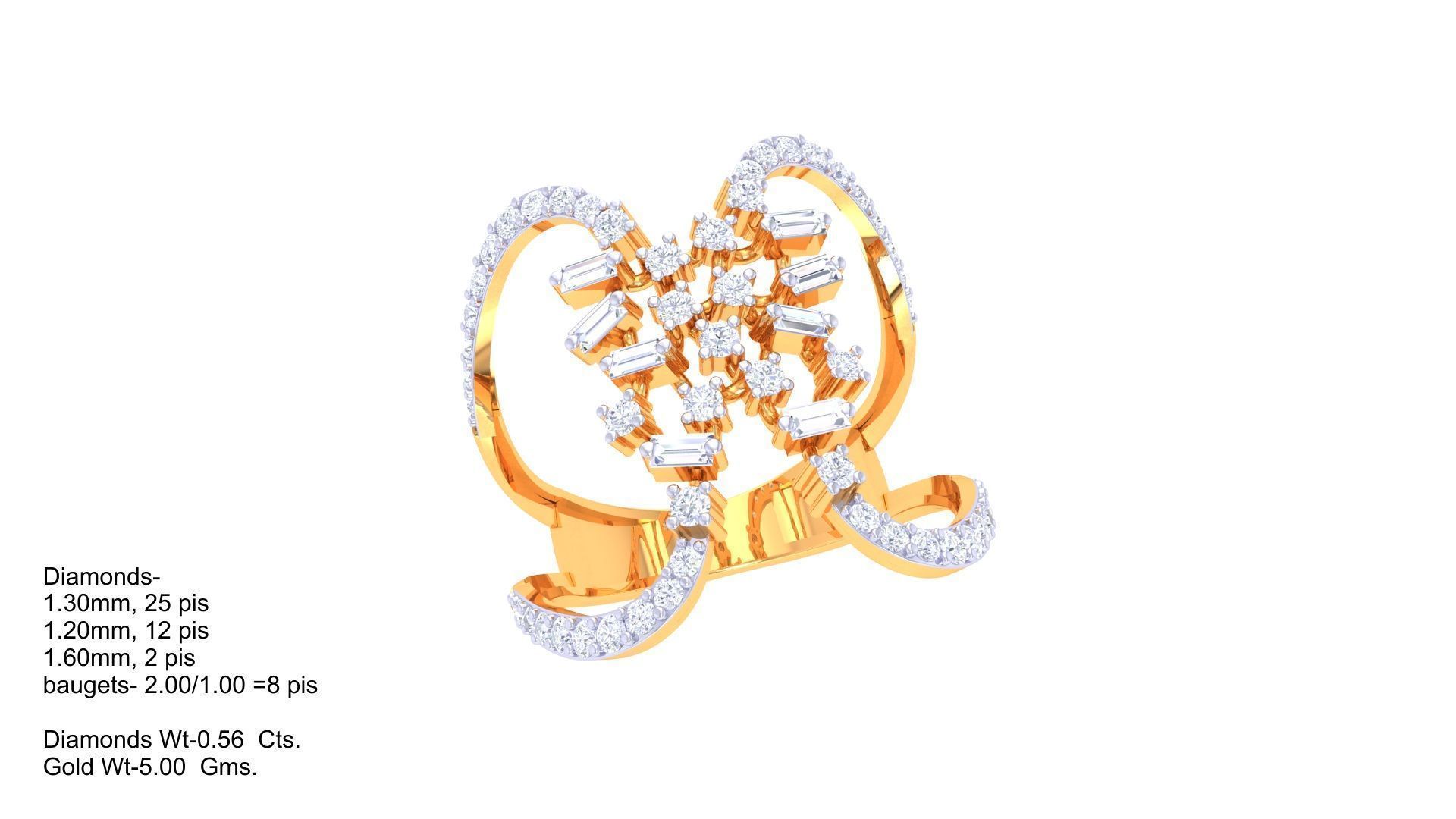 Cocktail Ring - 46 3D print model_1