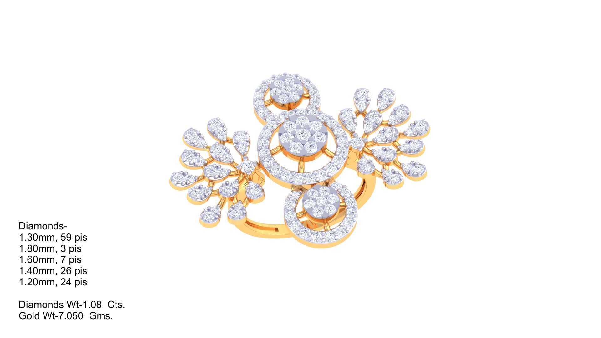 Cocktail Ring - 4 3D print model_1