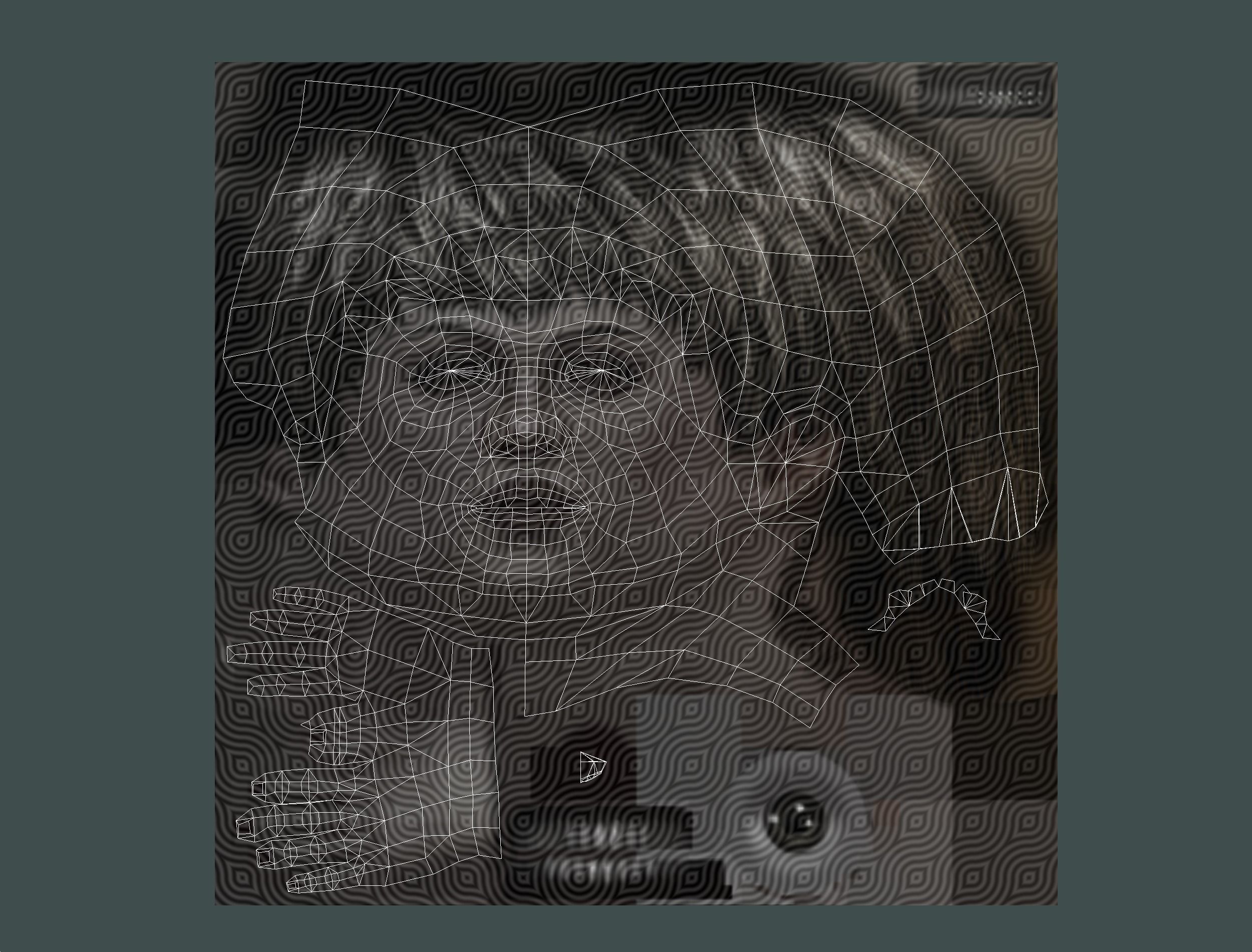 Female Young Woman Secretary Form Low-poly 3D model_17