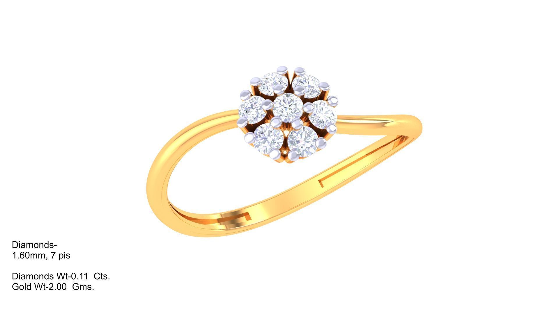 Delicate Ring - 43 3D print model_1