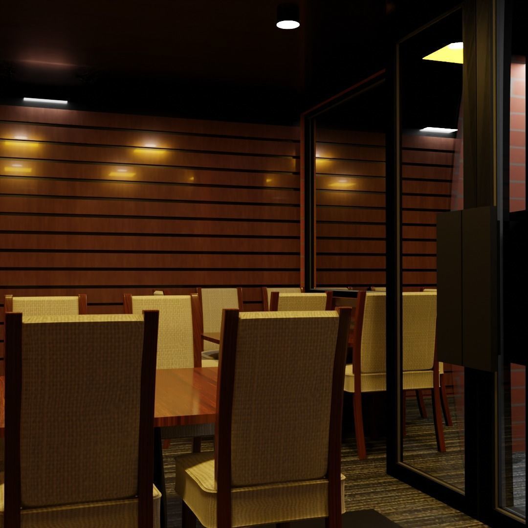 COFFEE SHOP Exterior and Interior 3D model_5