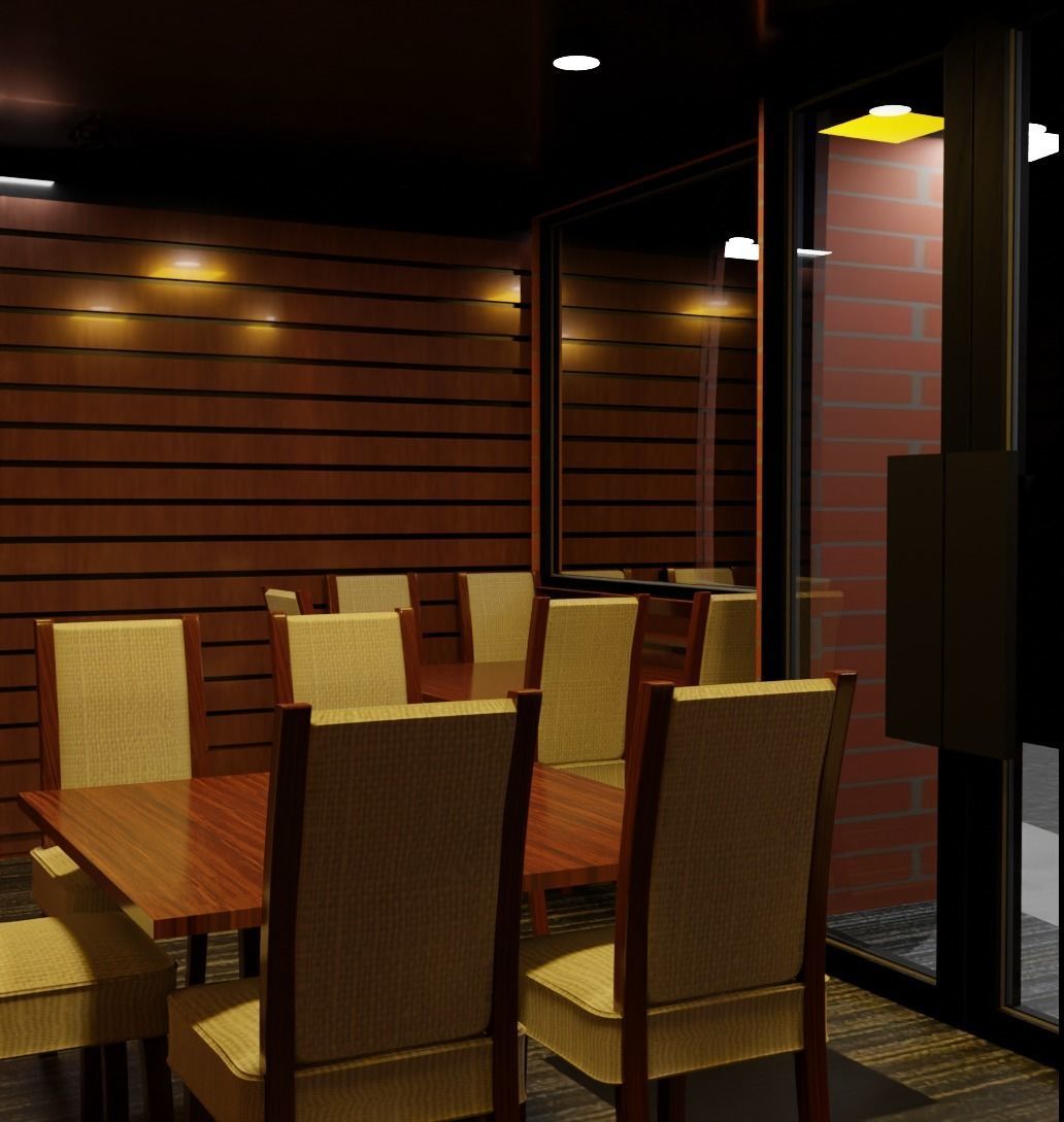 COFFEE SHOP Exterior and Interior 3D model_6
