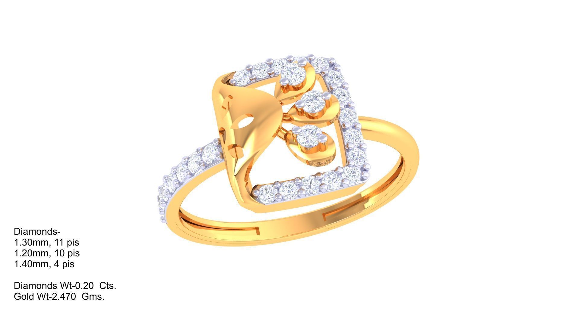 Diamond Ring - 112 3D print model_1