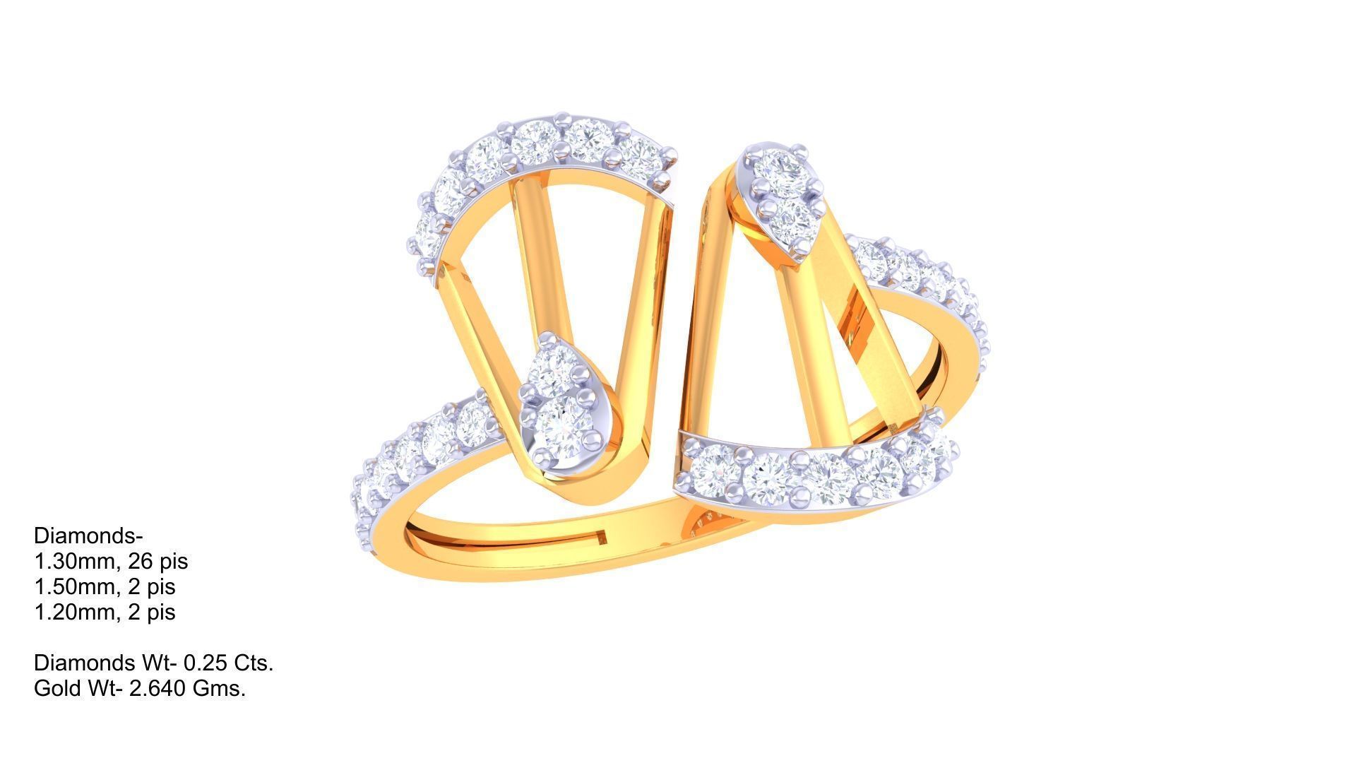 Diamond Ring - 104 3D print model_1