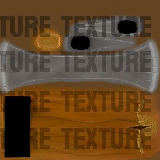 Axe Cartoon Low Poly Handpainted Low-poly 3D model_3