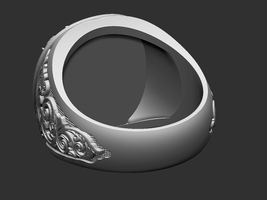 Coat of Arms Helmet Ring 3D print model_7