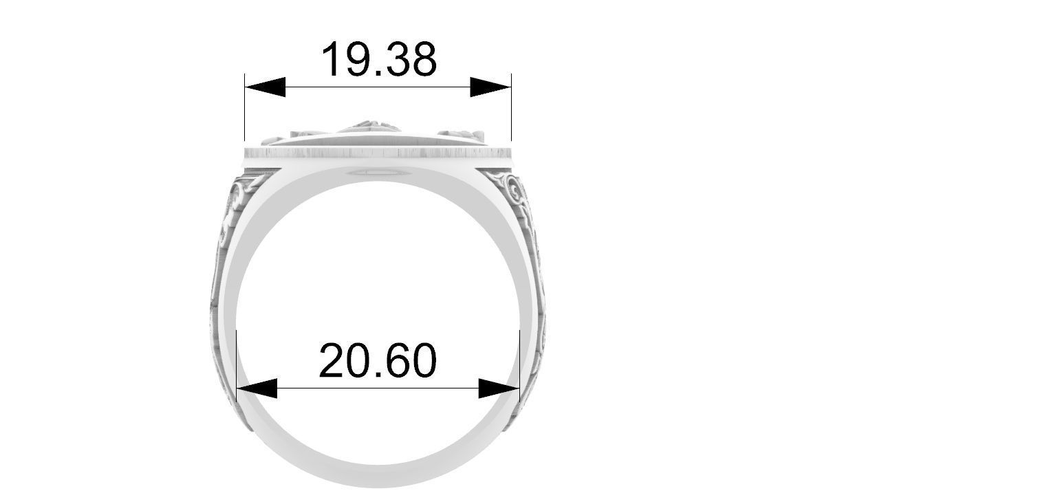 Coat of Arms Helmet Ring 3D print model_6