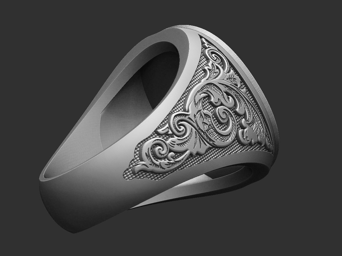 Coat of Arms Helmet Ring 3D print model_4