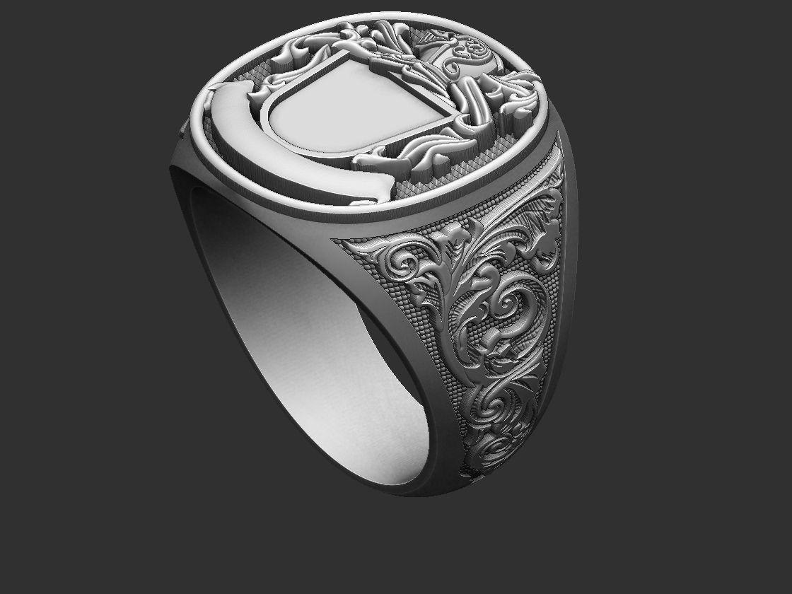 Coat of Arms Helmet Ring 3D print model_18