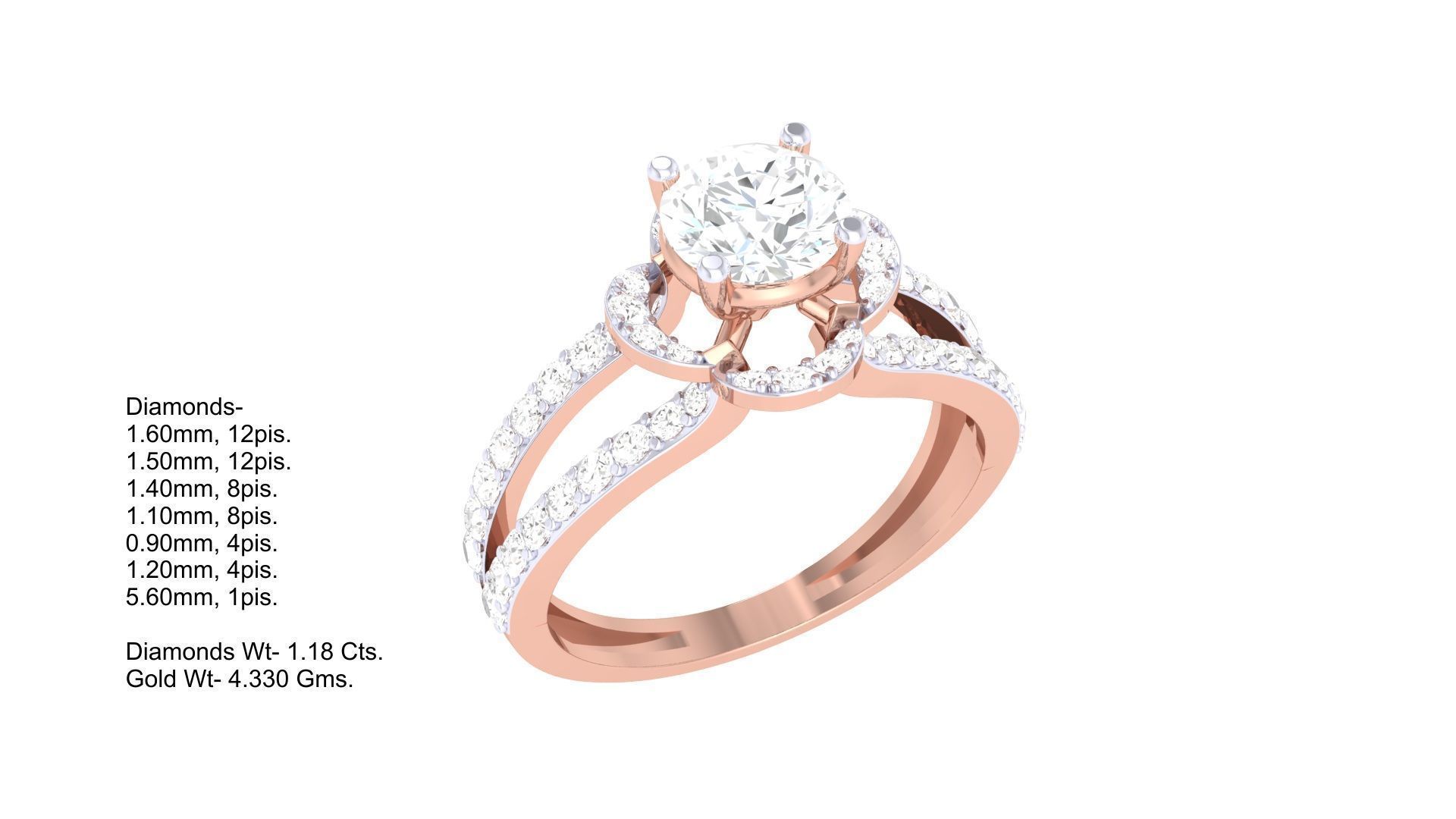 Solitaire Ring - 30 3D print model_1