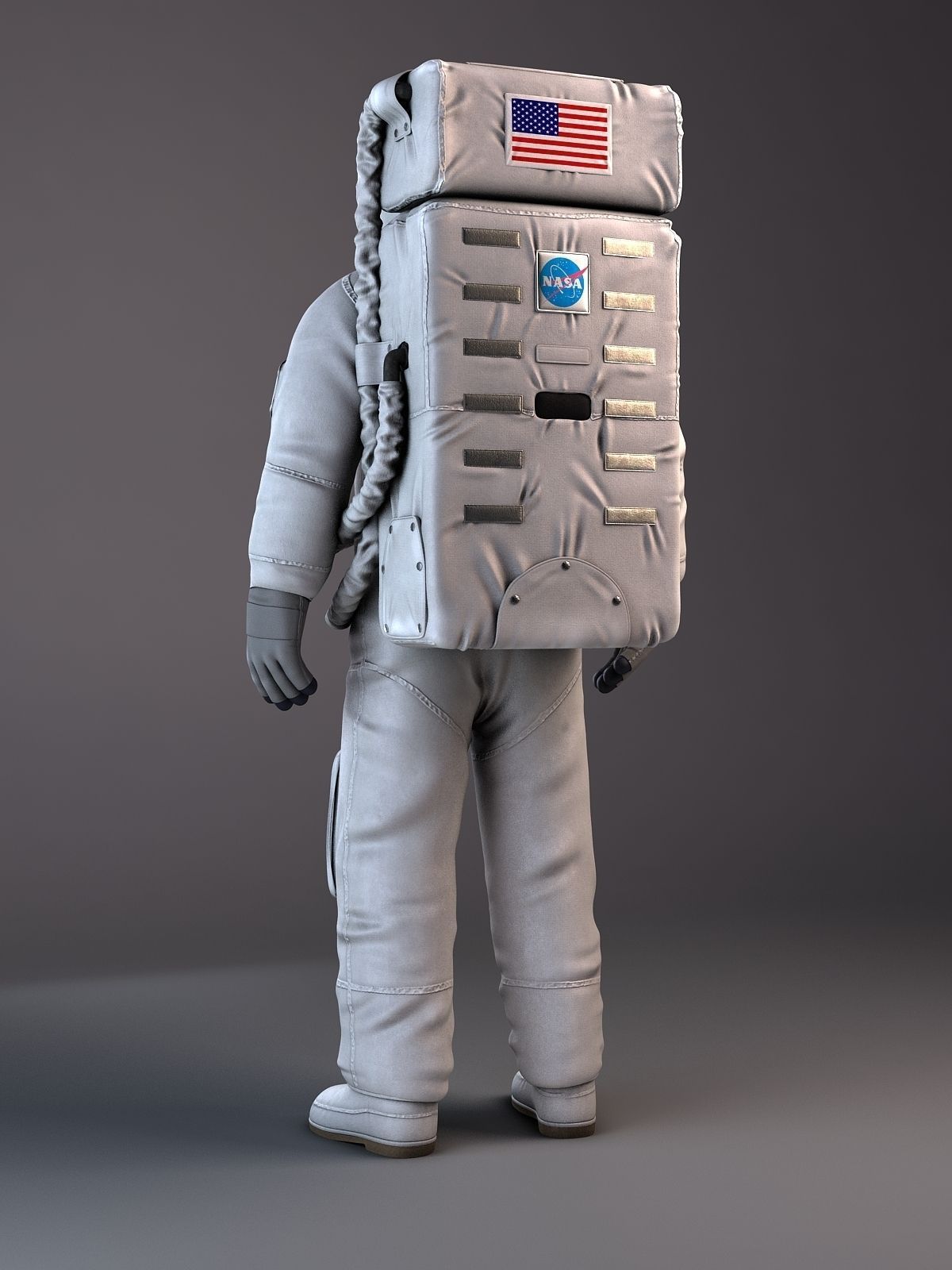 MOON NASA astronaut studio 3dsmax vray 3D model_10