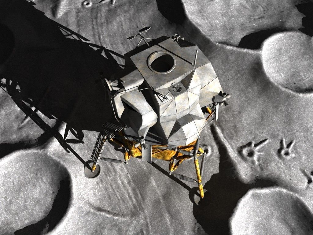 MOON NASA astronaut studio 3dsmax vray 3D model_19