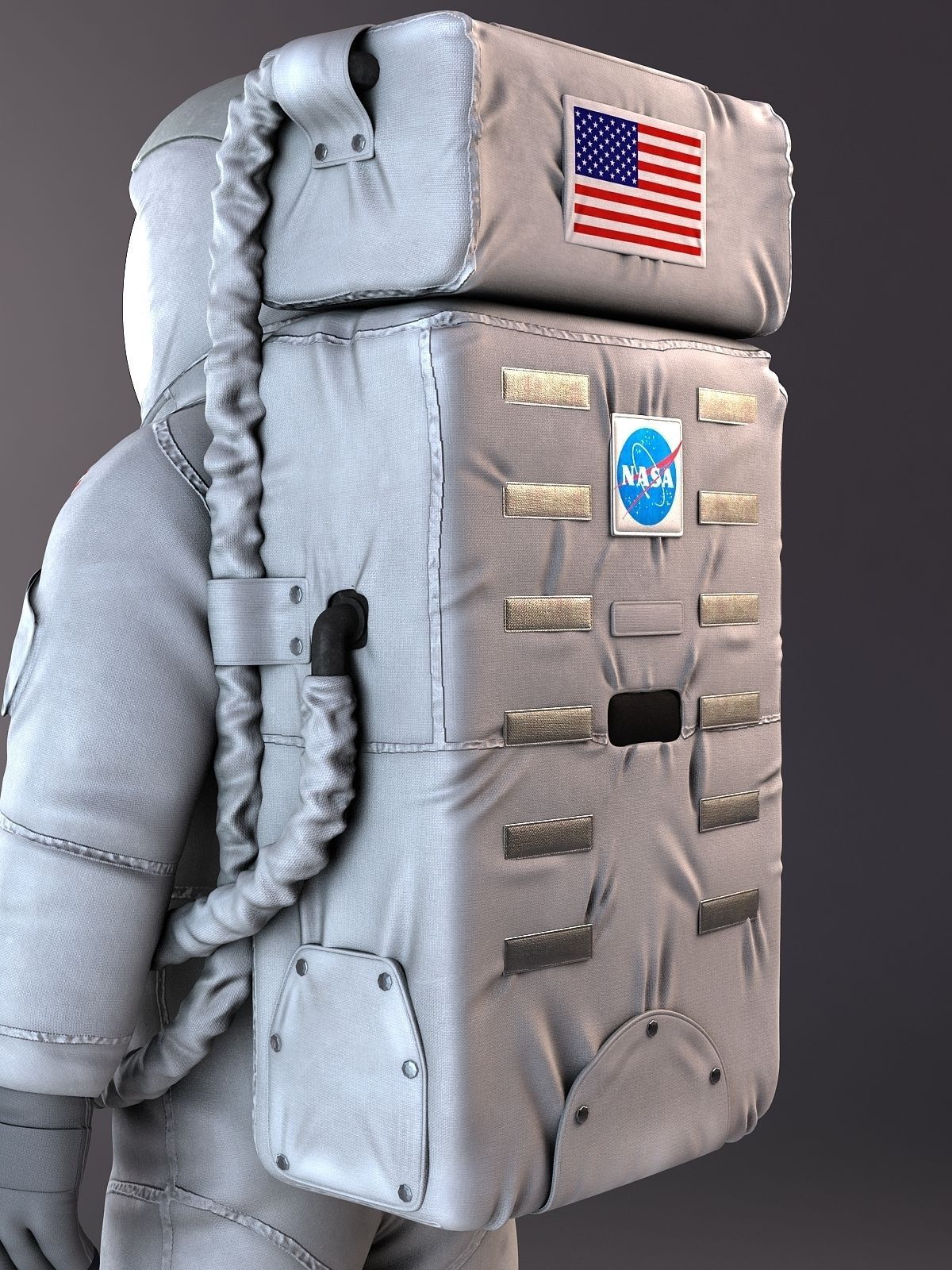 MOON NASA astronaut studio 3dsmax vray 3D model_16