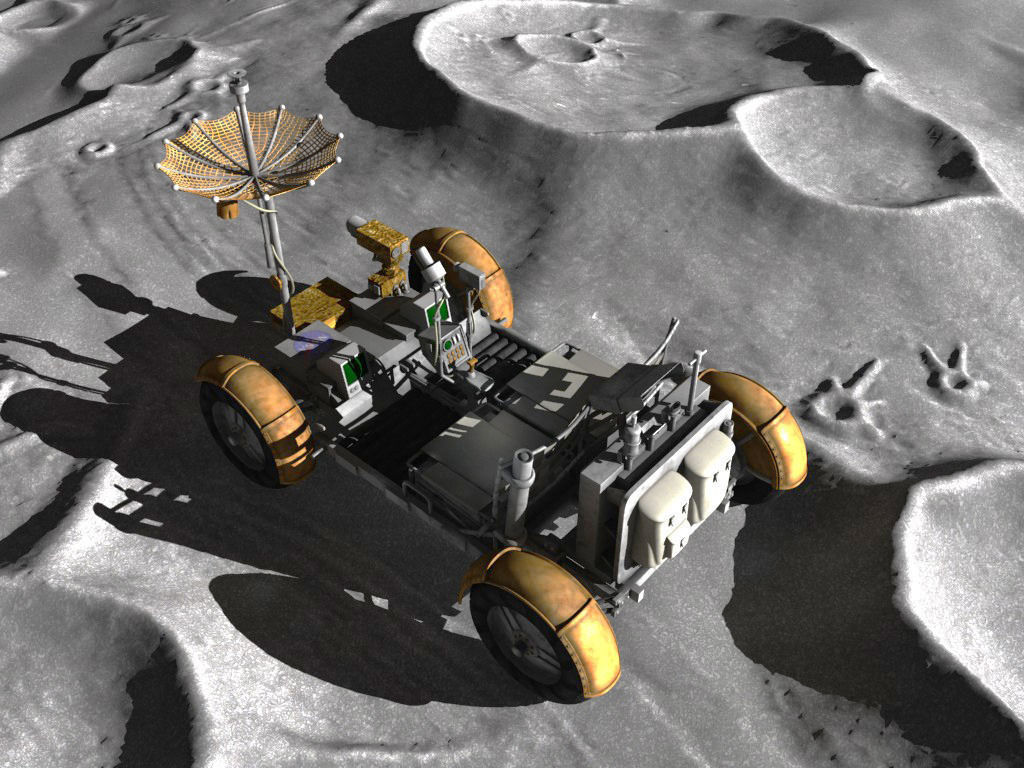 MOON NASA astronaut studio 3dsmax vray 3D model_17
