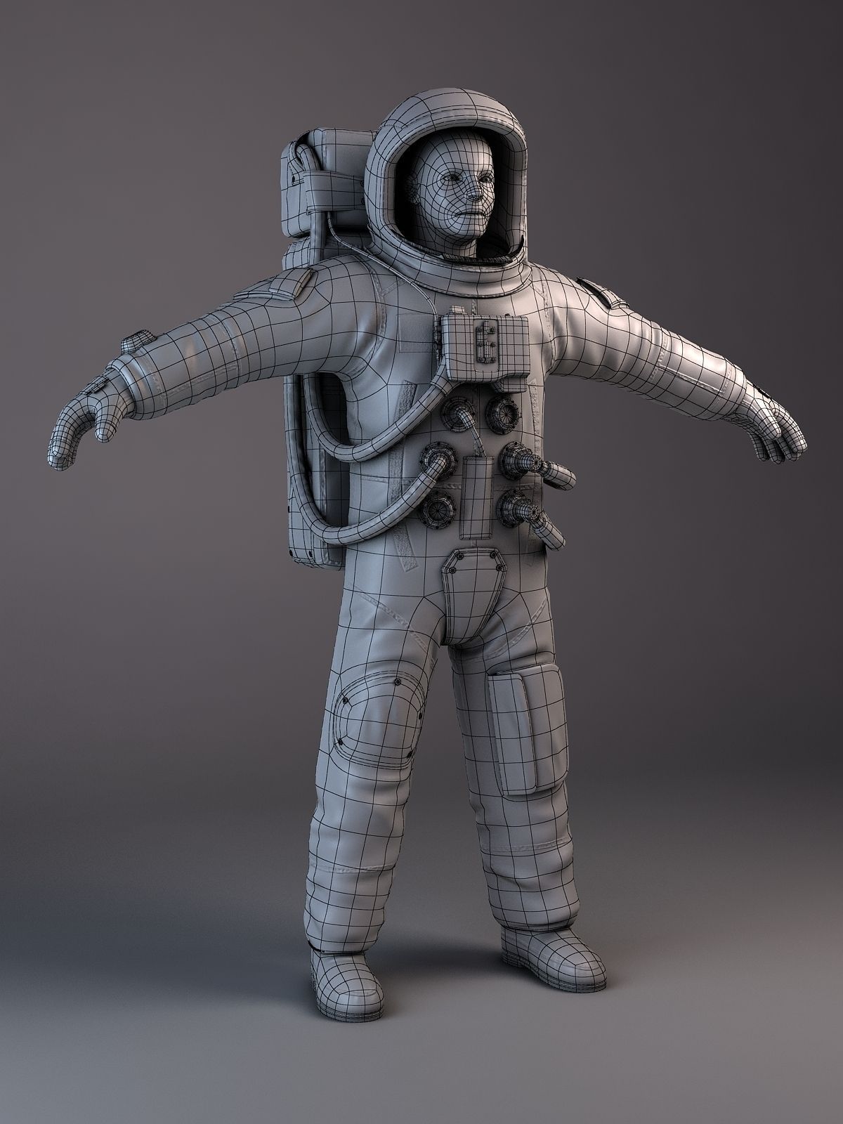 MOON NASA astronaut studio 3dsmax vray 3D model_23