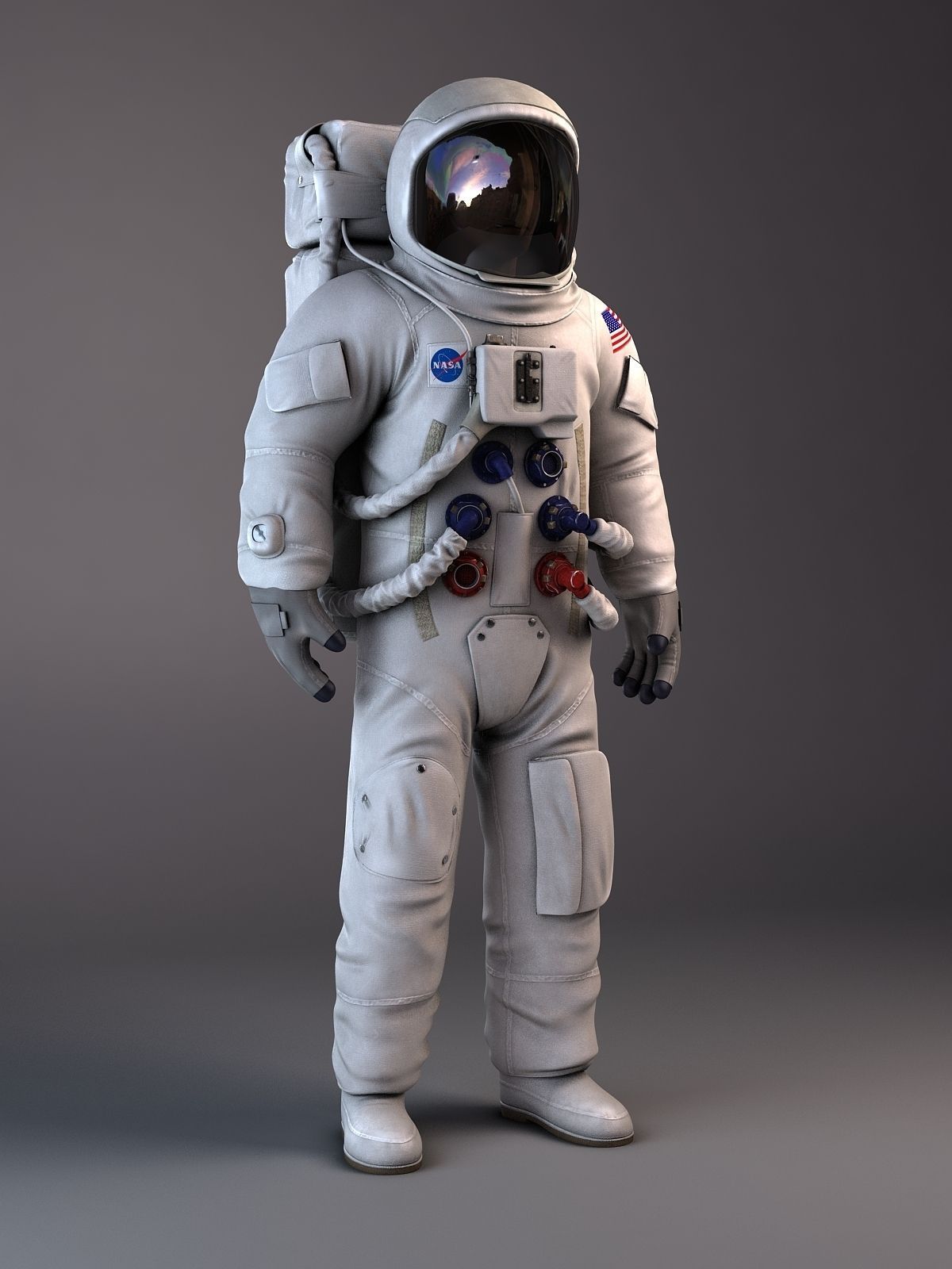 MOON NASA astronaut studio 3dsmax vray 3D model_9