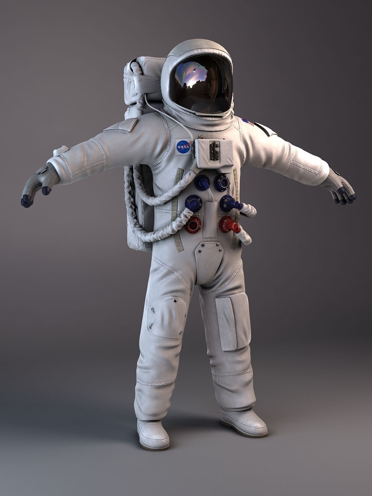 MOON NASA astronaut studio 3dsmax vray 3D model_13