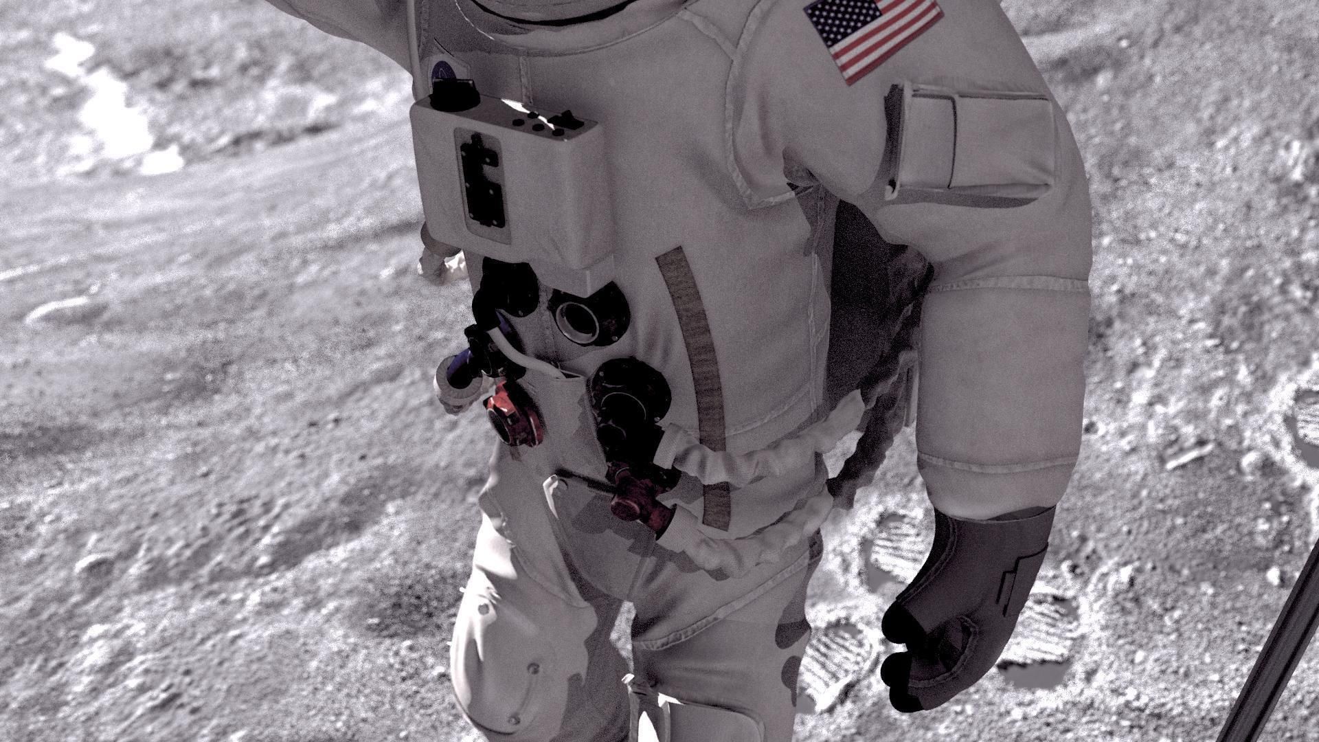 MOON NASA astronaut studio 3dsmax vray 3D model_5