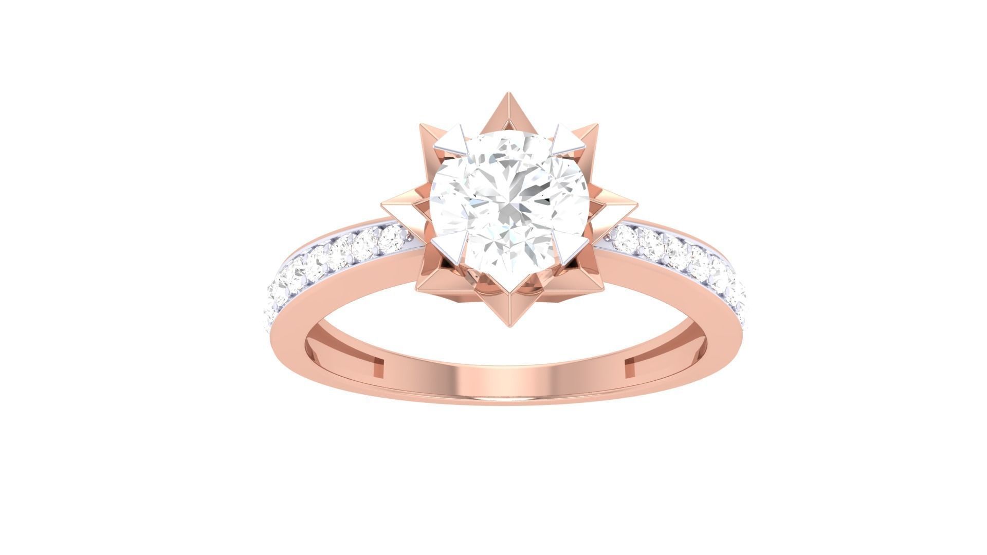 Solitaire Ring - 17 3D print model_2