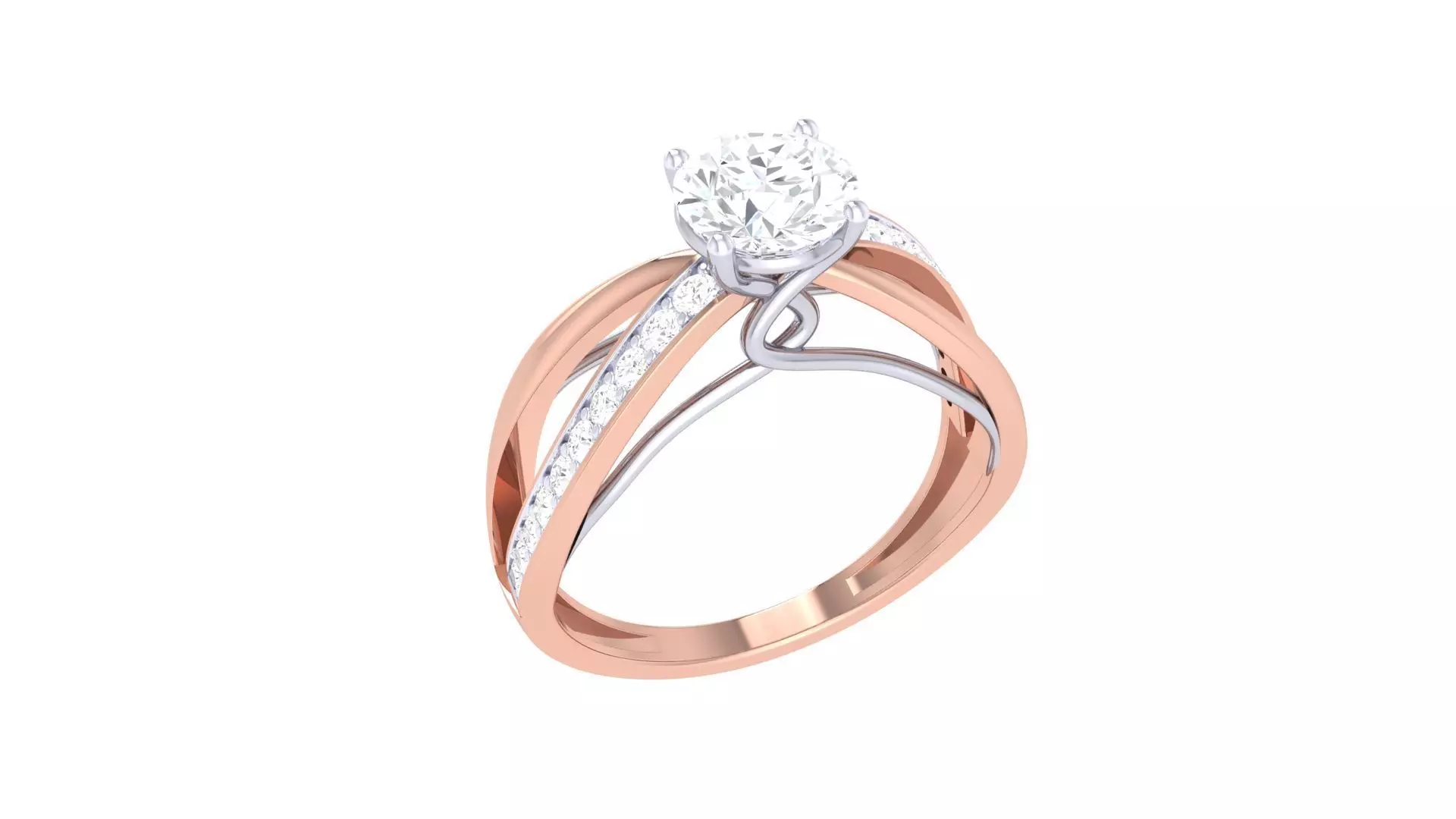 Solitaire Ring - 14 3D print model_0