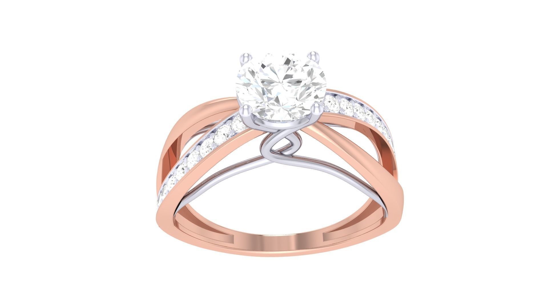 Solitaire Ring - 14 3D print model_2