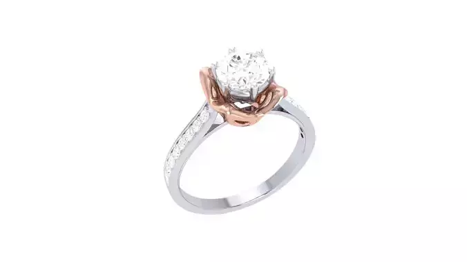 Solitaire Ring - 13 3D print model