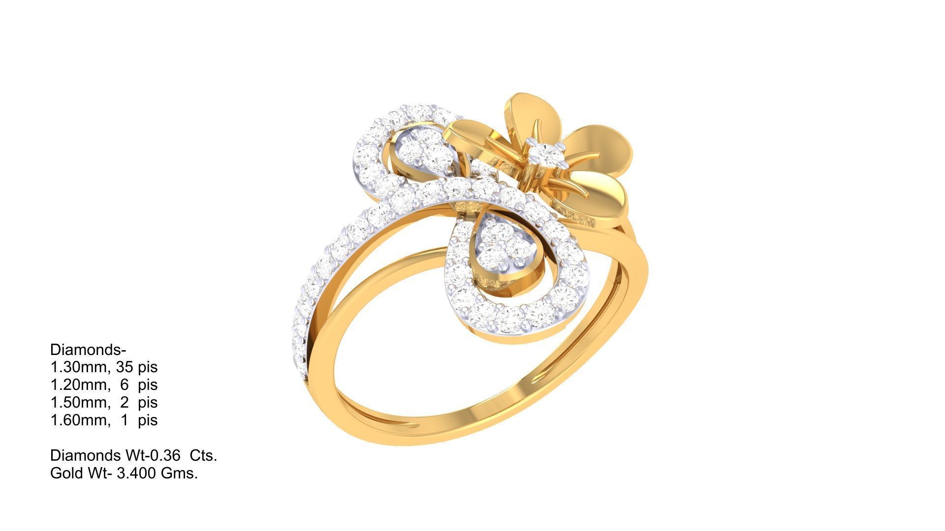 Diamond Ring - 41 3D print model_1