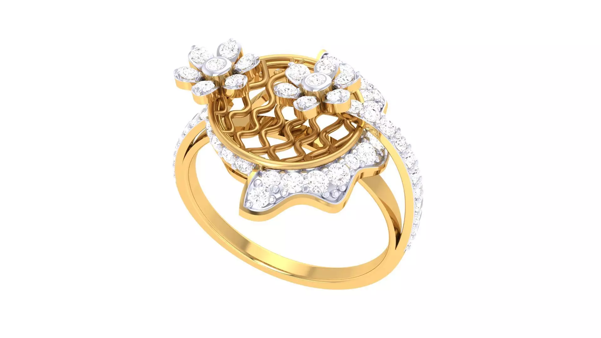 Cocktail Ring - 40 3D print model_0