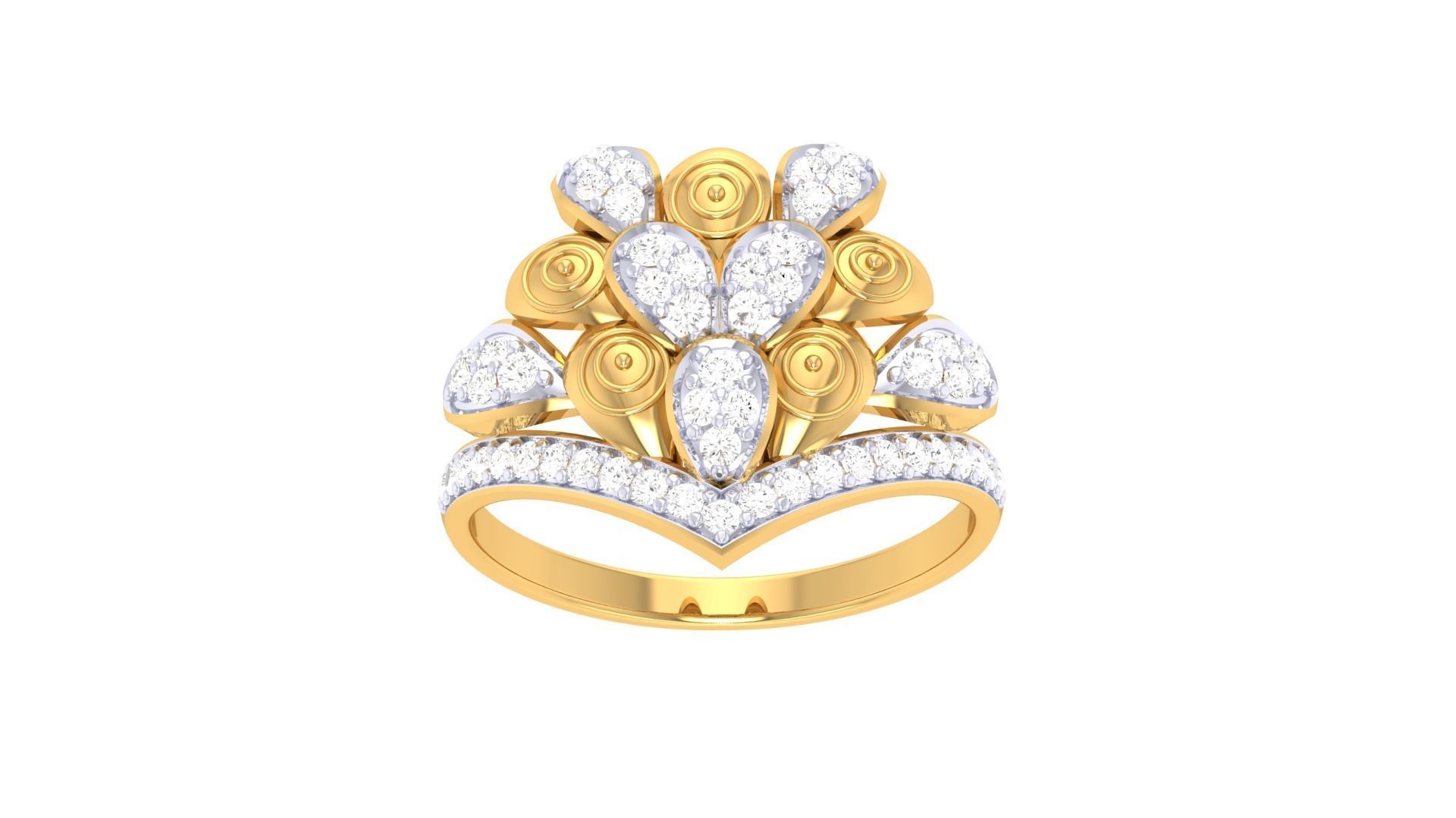 Crown Ring - 14 3D print model_2