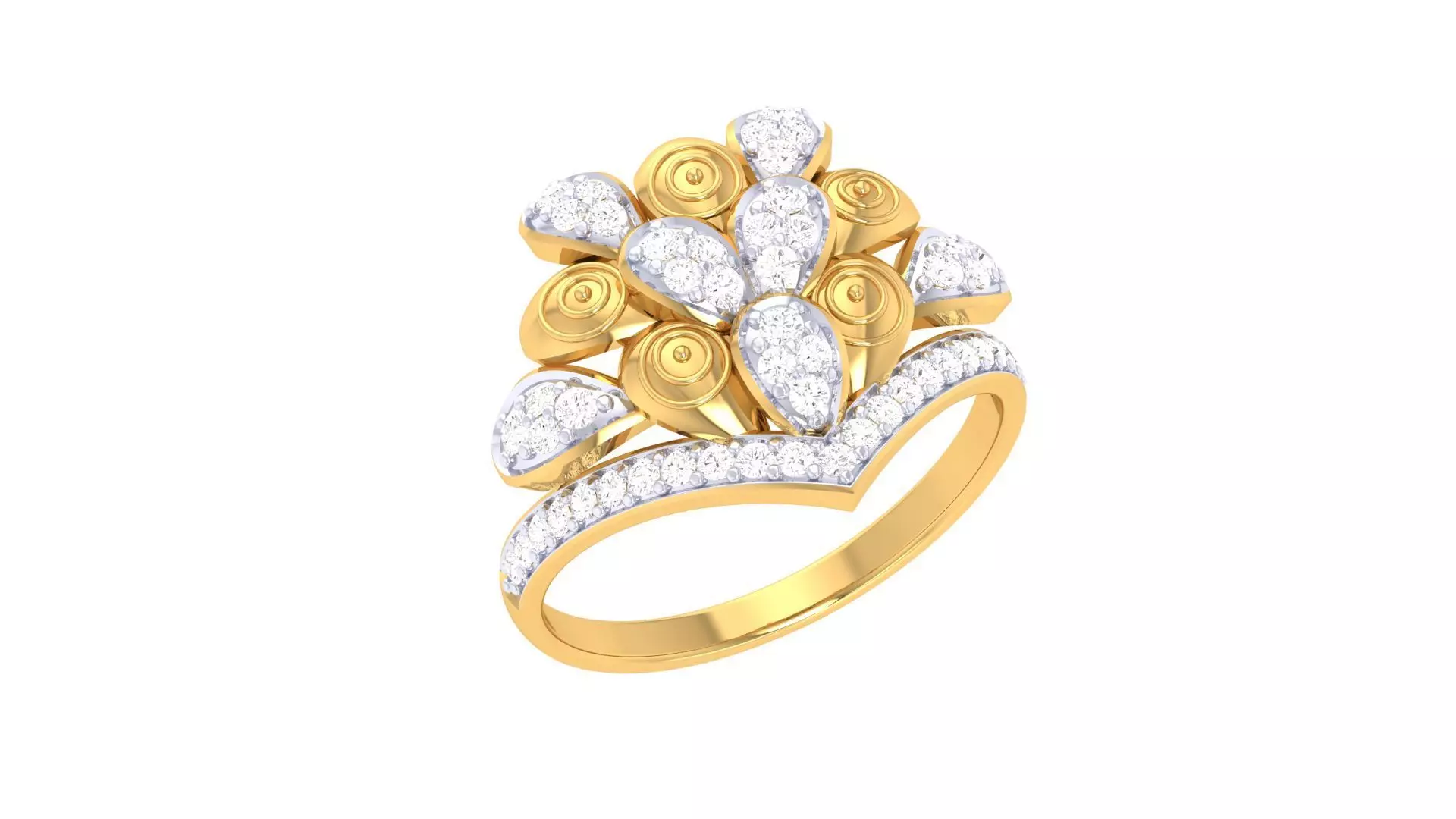 Crown Ring - 14 3D print model_0
