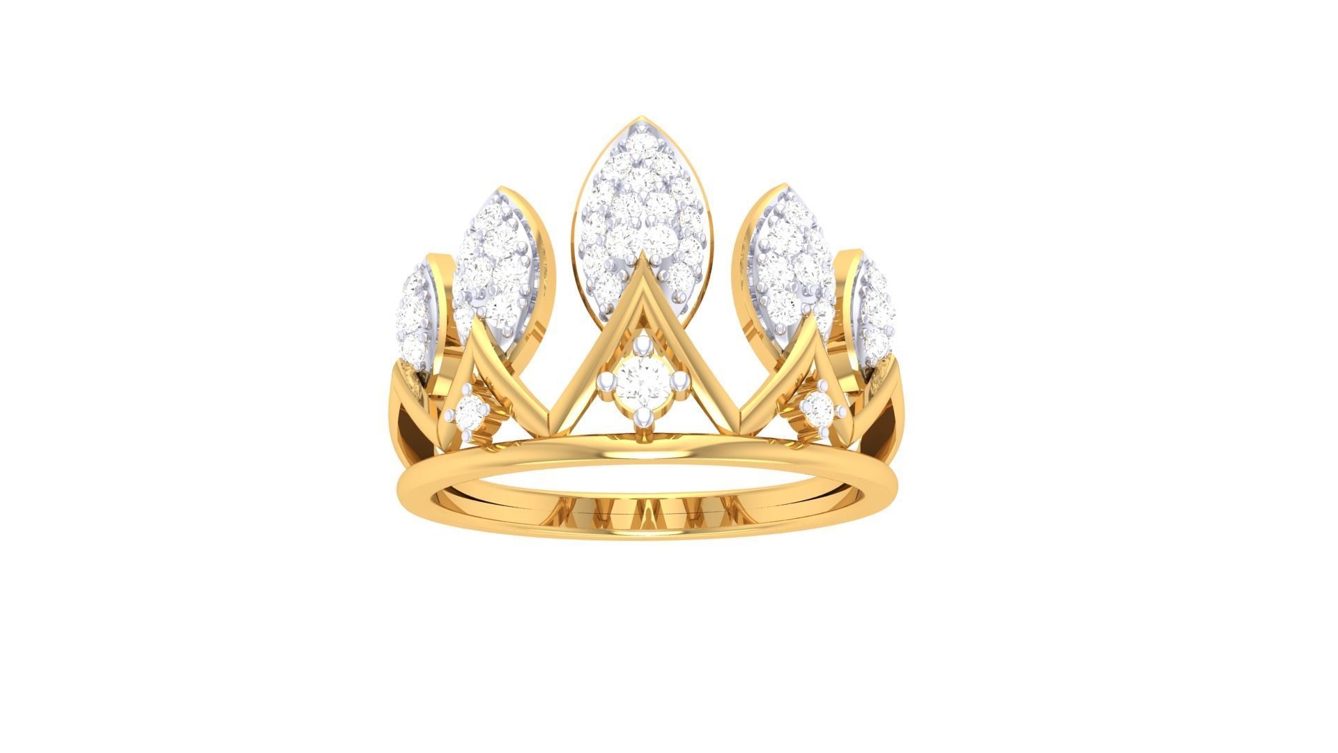 Crown Ring - 13 3D print model_2